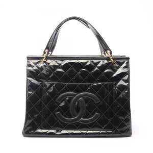 CHANEL Black Leather Tote Bag